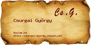 Csurgai György névjegykártya
